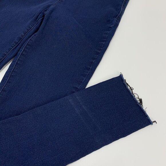 Free People Legging Blue Jeans Skinny Raw Hem Pull On Stretch Pants Womens sz 28 - Picture 2 of 4